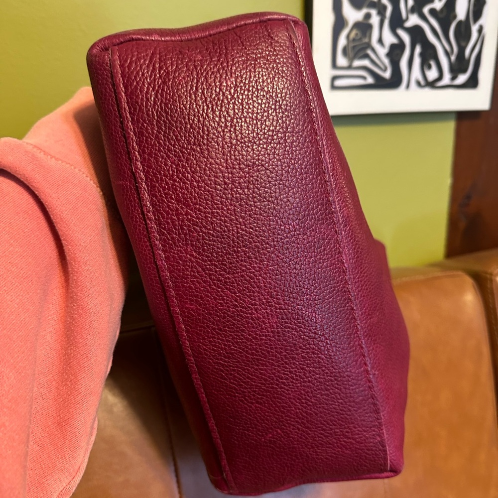 Portland Leather Deep Red Hobo Bag - Picture 8 of 10